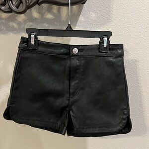 Faux Leather shorts size 0